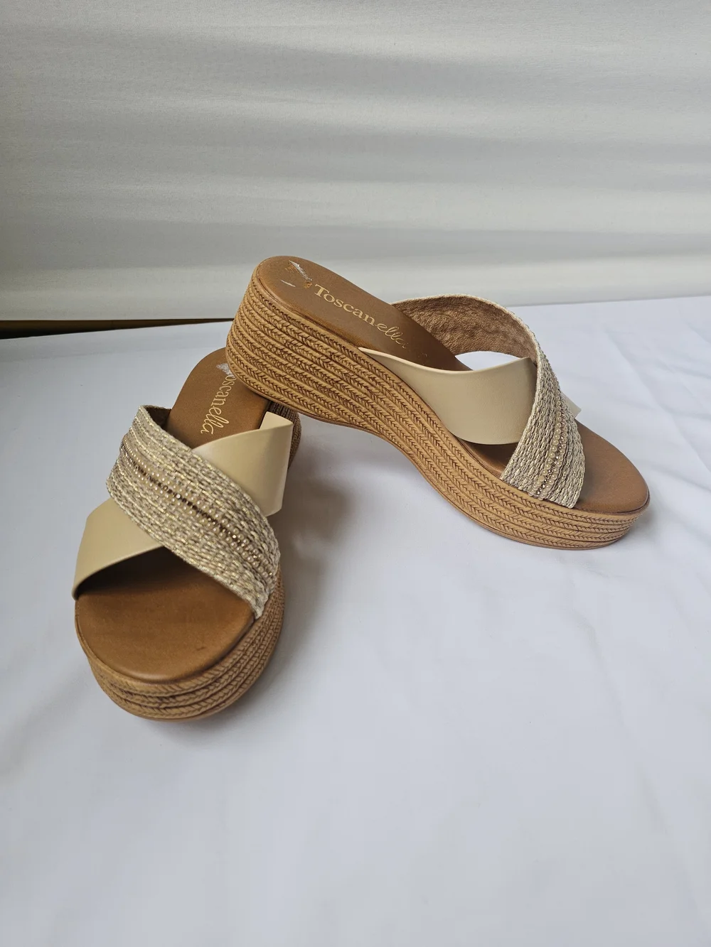 Toscanella Italy Platform Wedge Sandals - Size 7